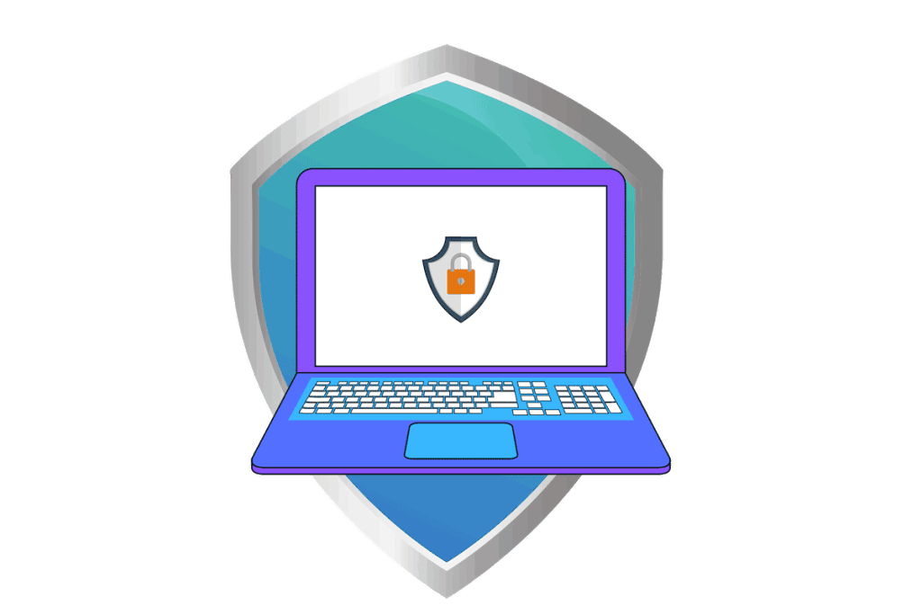 Vector icon of website security