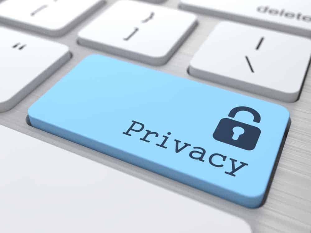 Online privacy on enter key