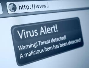 virus alert a computer with malware