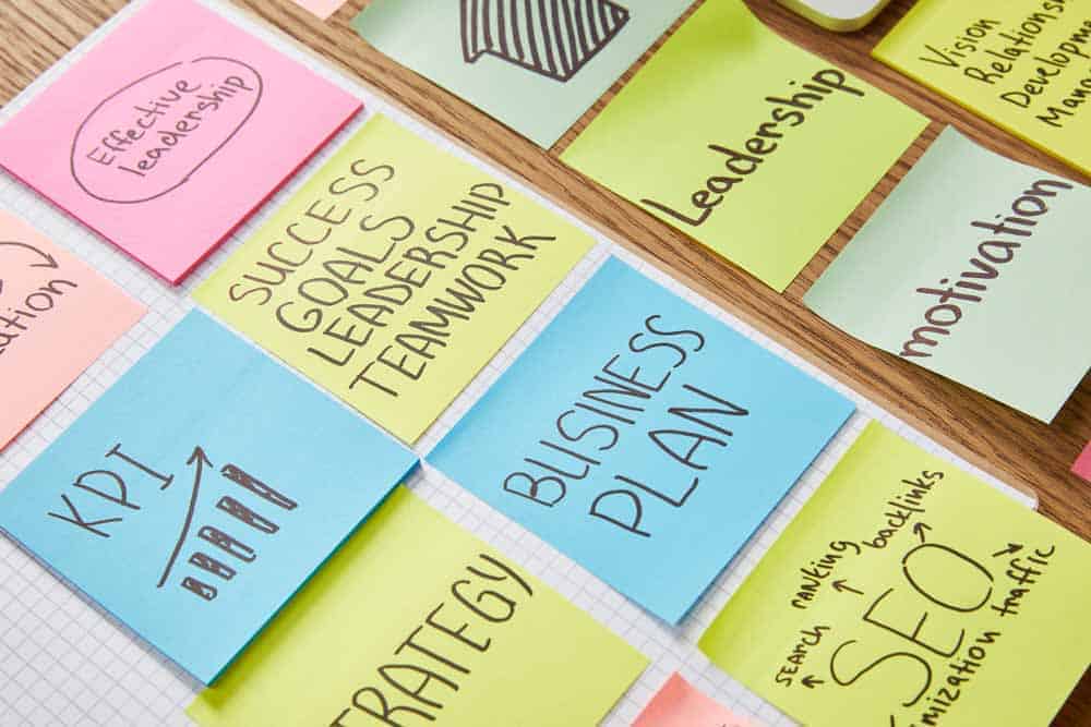 post it notes about business success