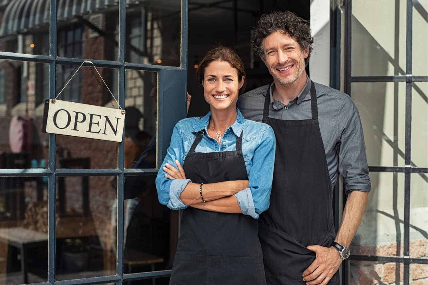 Couple opening a business