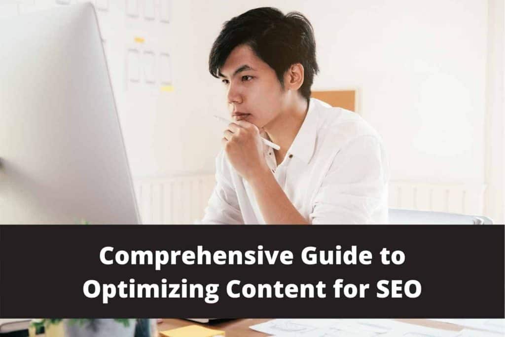 Man Writing a Comprehensive Guide to Optimizing Content for SEO