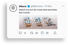 A bead-filled tweet promoting a new product." (Marketing)