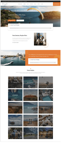 A Website Design for a travel company.