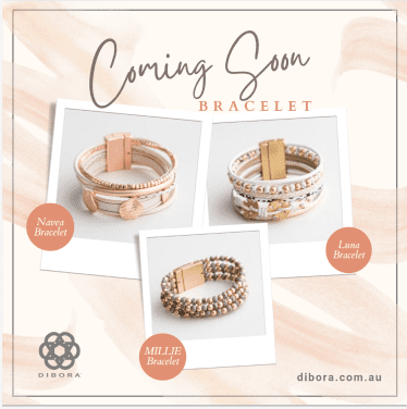 Marketing brochure featuring three bracelets.