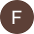 a brown background with a white letter f.