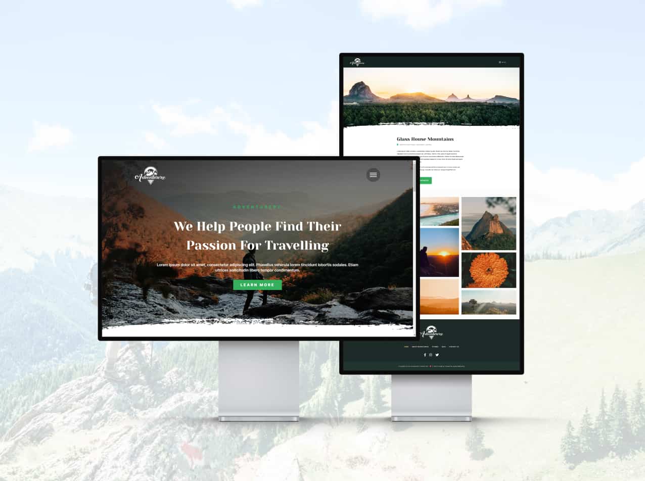 Adventurerz website image design