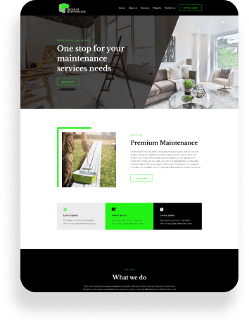 tradies website premium maintenance HOMEPAGE INITIAL