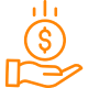 web design money in hand icon