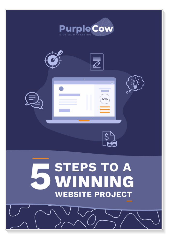 The 5 steps for a successful website project.