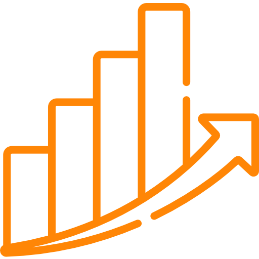 A line graph showing increasing Local SEO performance.