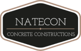 a black and gold logo for a construction company.