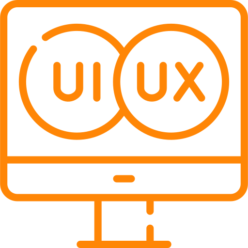 A UX/UI design of a computer screen with the words uxu on it.