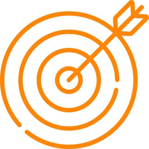 An arrow UI in the center of a target.