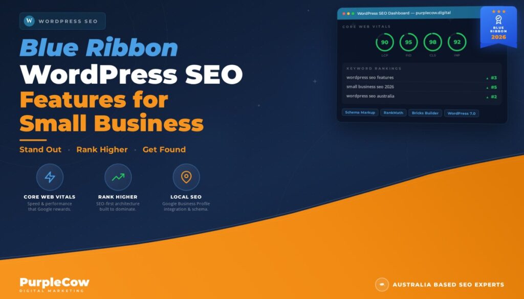 Blue Ribbon SEO features for WordPress for small businesses to stand out.