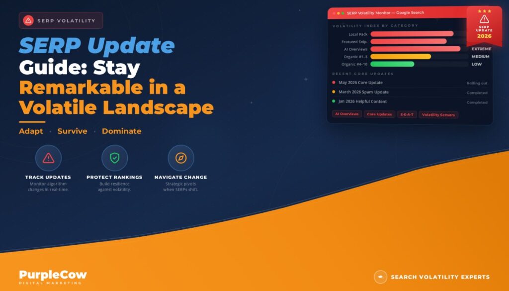 SERP update: a guide to show how to stay remarkable in a volatile search landscape.