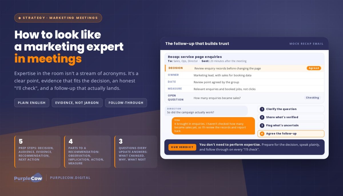 How to Look Like a Marketing Expert in Meetings