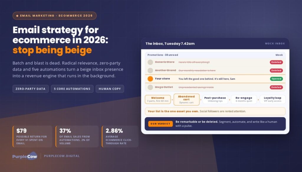 Email Marketing Strategy for Ecommerce in 2026: Stop Being Beige