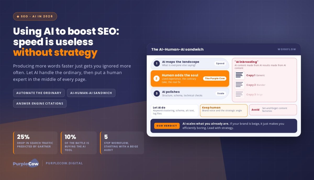 Using AI to Boost SEO in 2026: Why Speed is Useless Without a Remarkable Strategy