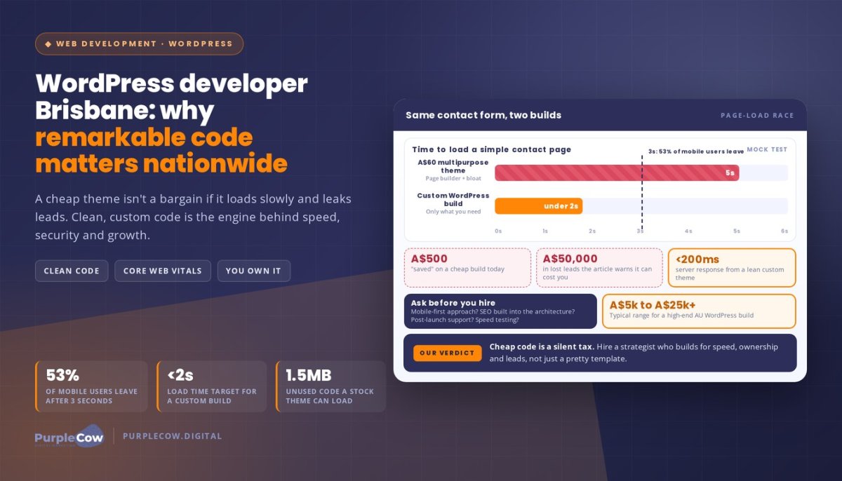 WordPress Developer Brisbane: Why Remarkable Code Matters Nationwide