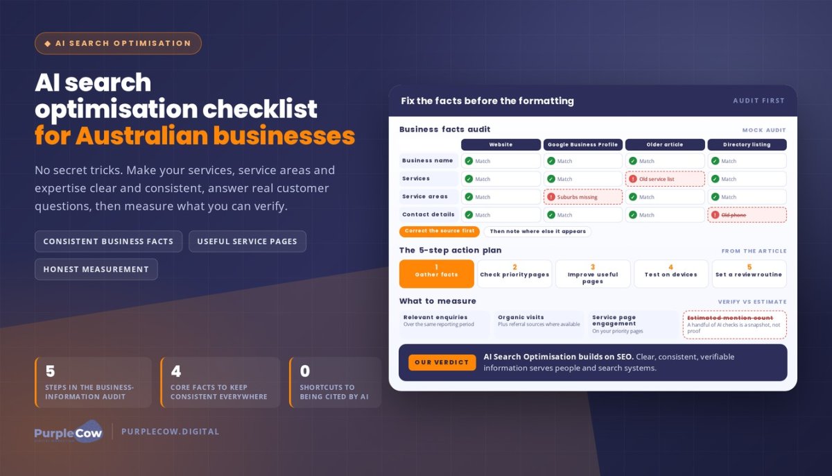 AI Search Optimisation Checklist for Australian Businesses