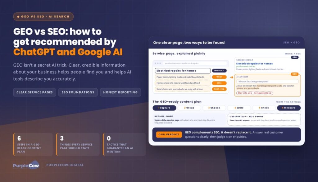 GEO vs SEO: How to Get Your Business Recommended by ChatGPT and Google AI