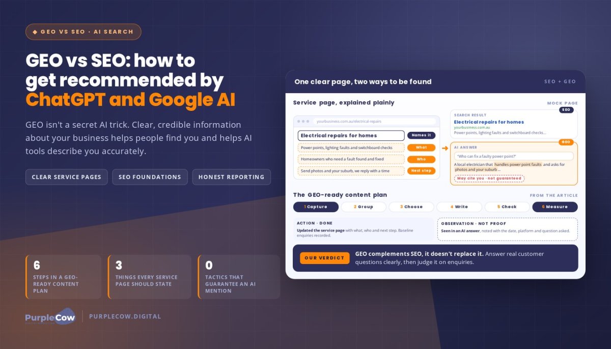 GEO vs SEO: How to Get Your Business Recommended by ChatGPT and Google AI